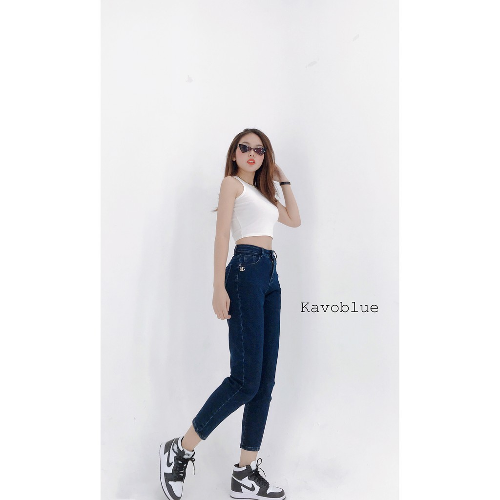 Quần Bò Nữ KAVO BLUE Dáng Boy Co Giãn 4 Chiều BY95