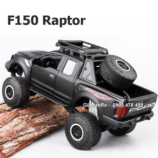 XE MÔ HÌNH KIM LOẠI BÁN TẢI FORD F150 OFFROAD  TỈ LỆ 1:32 - VUA ĐỊA HÌNH - ĐEN