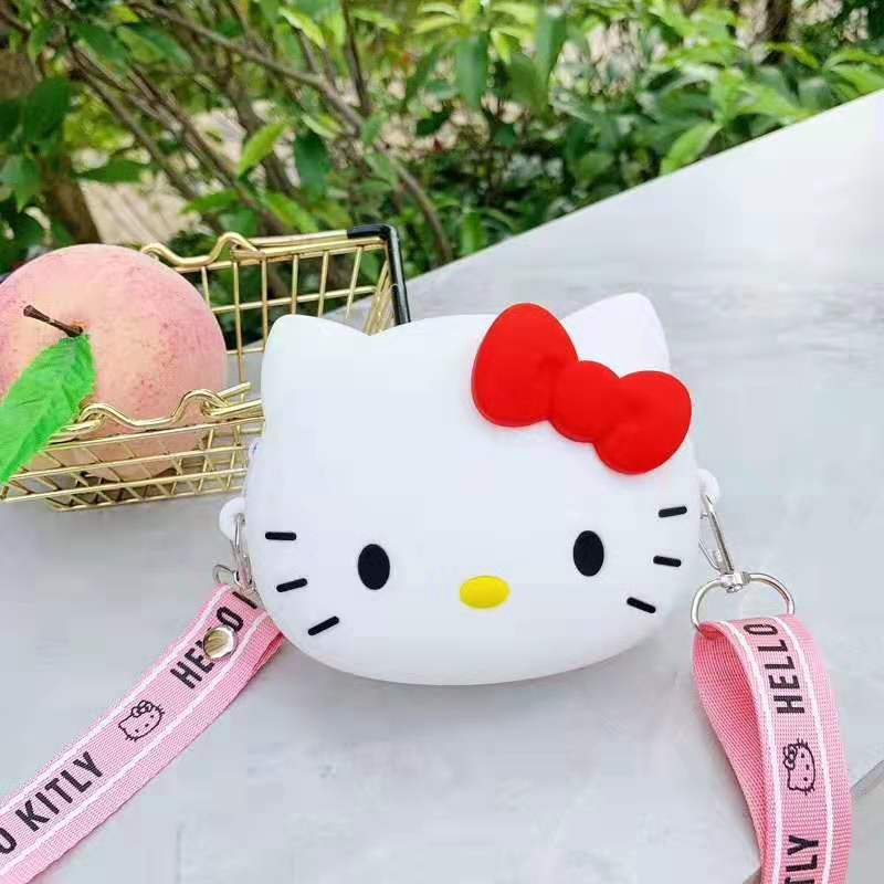 Ví silicon đựng tiền xu hình Hello Kitty