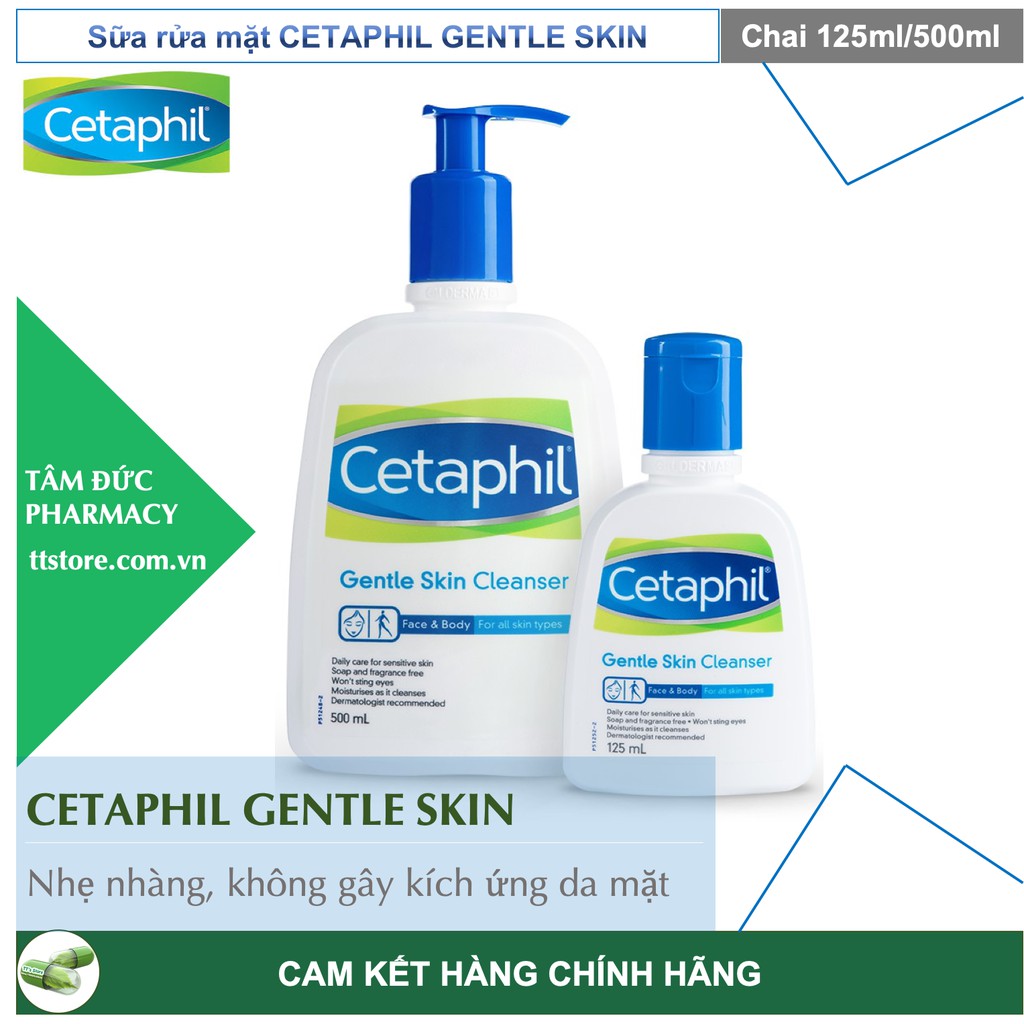 Sữa Rửa Mặt Dịu Nhẹ Cetaphil Gentle Skin Cleanser [125ml, 500ml]