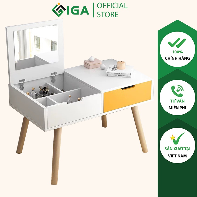 Bàn Trang Điểm Ngồi Bệt Chân Gỗ Sồi Đa Năng Tiện Lợi Cho Các Cô Nàng Nóng Bỏng IGEA - GP69/GP92