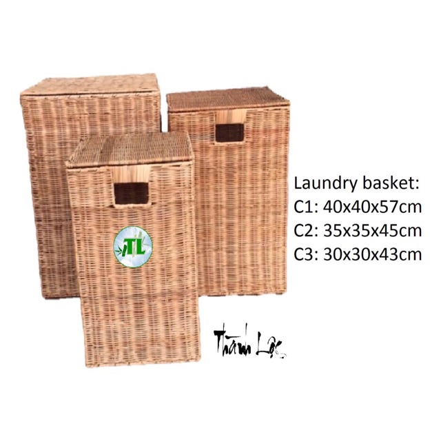 Sọt mây đan đựng quần áo