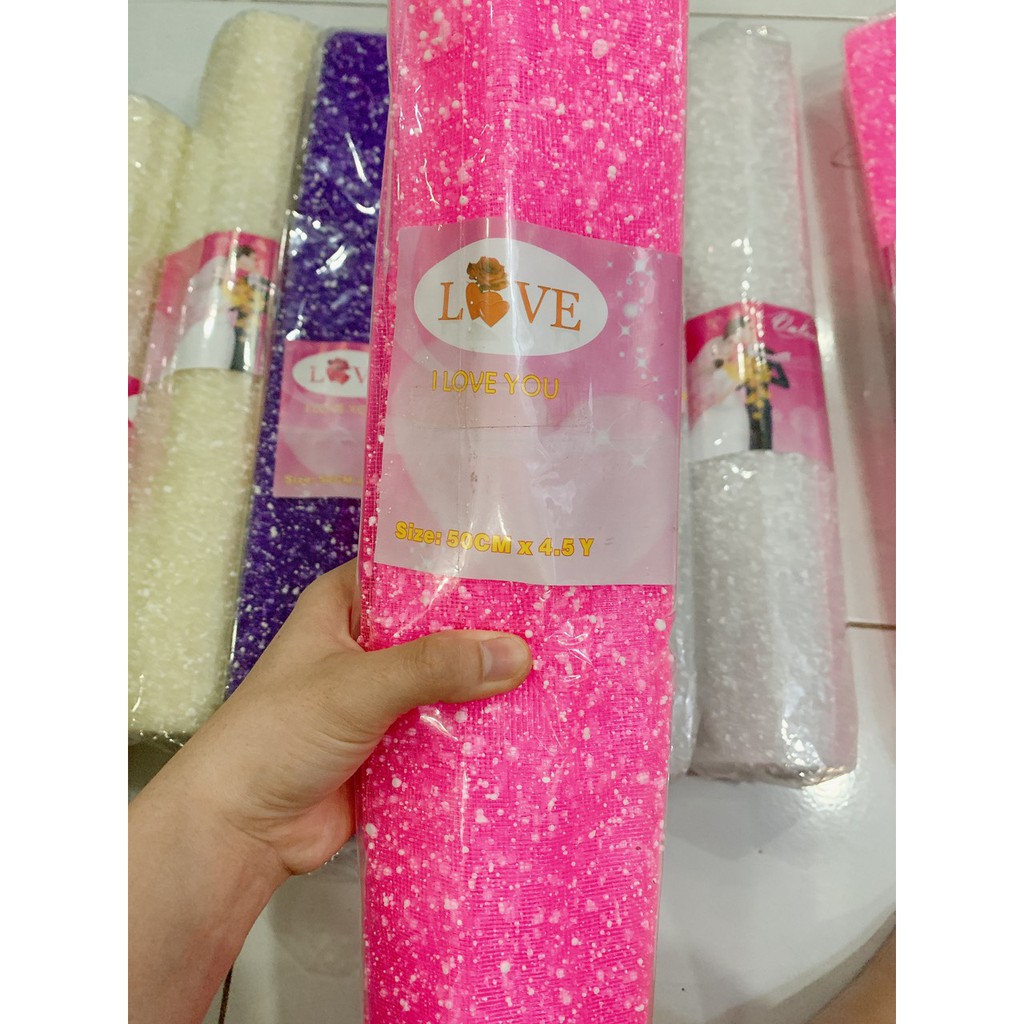 Lưới tuyết gói hoa, cuộn 50cmx4.5Y