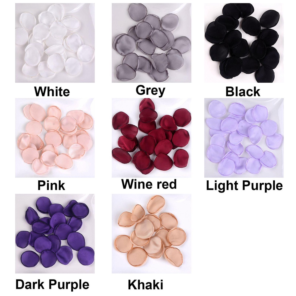 KUNHEV Set 200 Cánh Hoa Hồng Giả Bằng Lụa Lãng Mạn Dùng Trang Trí