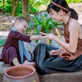 Bà ba bé trai đủ size tặng khăn rằn ( áo nâu quần nâu)
