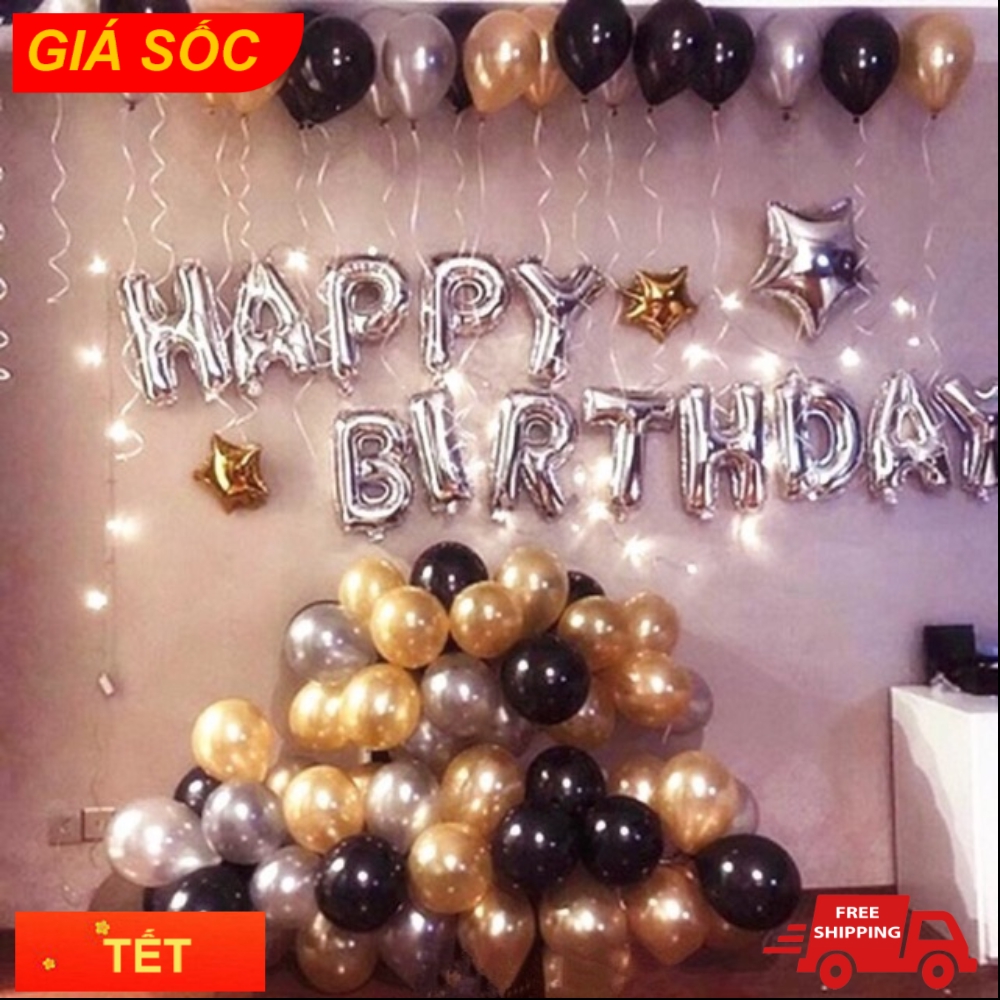 Set trang trí sinh nhật (như hình) + tặng kèm 4 món