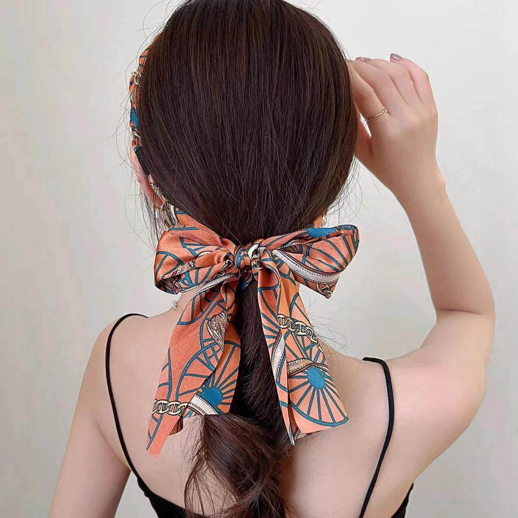 Băng Đô Cài Tóc Bằng Satin Hình Giọt Nước Đính Đá Sang Trọng