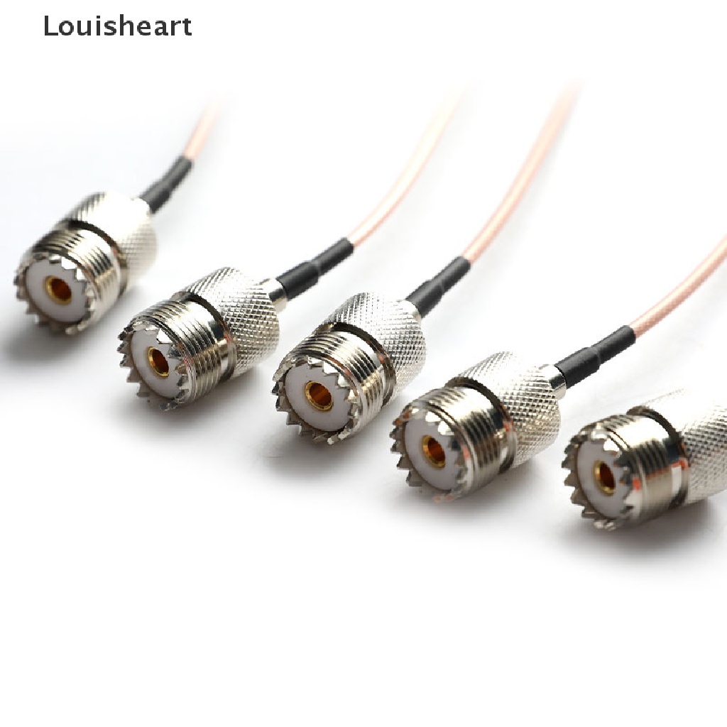 [Louisheart] RG316 Cable Jumper Pigtail UHF SO239 Female PL259 to SMA Male Plug Crimp Adapter New Stock