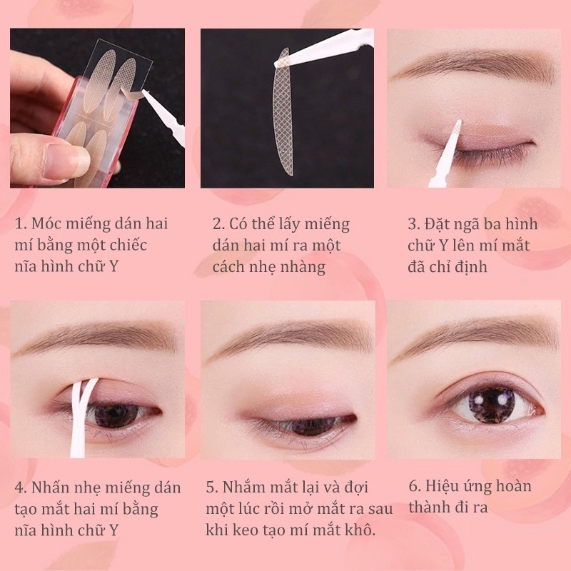 Miếng Dán Lưới Kích Mí giúp mắt to tròn tươi trẻ - Cuộn 600 miếng dán mí makeup chuyên nghiệp
