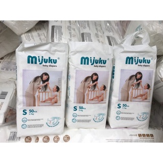 Combo 100 miếng bỉm tã dán mijuku s100/m100/l100