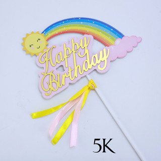 Thẻ HPBD cầu vồng hồng