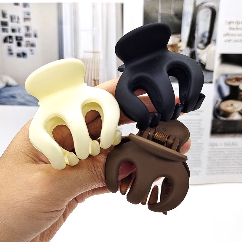Kẹp Tóc Càng Cua Mini Trơn Màu Đơn Giản Phong Cách Hàn Quốc Dành Cho Nữ