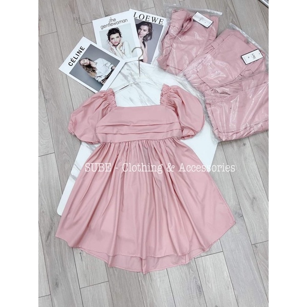 Váy babydoll thắt nơ sau VJ007