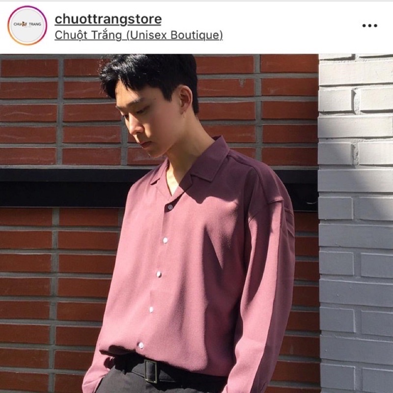Sơ mi hồng chuottrang