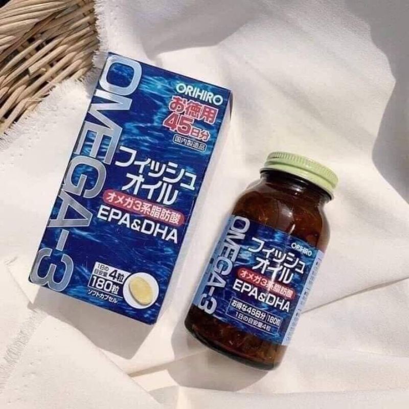 Viên uống Dầu cá Omega 3 Orihiro hộp 180 viên