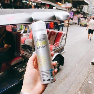 Kem xịt chống nắng Recipe Crystal Sun Spray SPF50+ Hàn Quốc