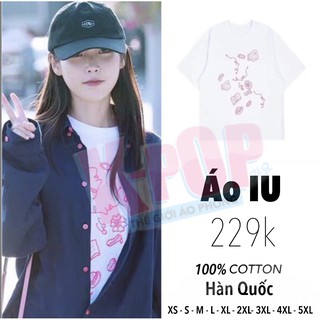 I.U Áo phông không cổ ngắn tay