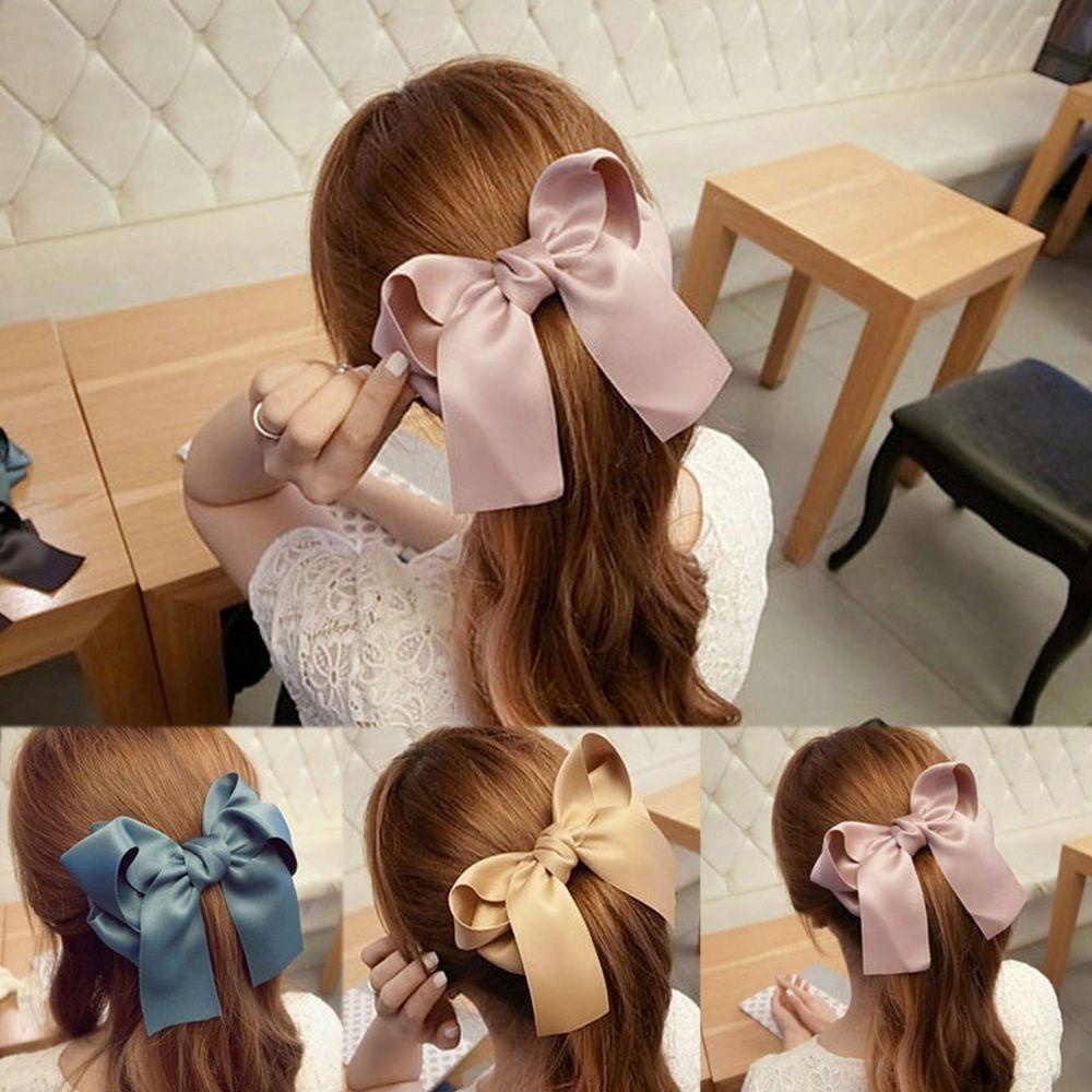 Băng Đô Nơ Cài Tóc Bằng Satin Cỡ Lớn