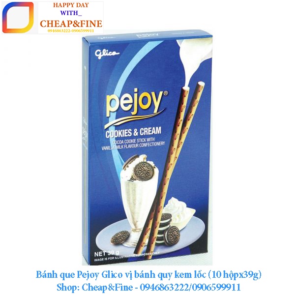 Bánh que Pejoy Glico lốc 10 hộp x 39g- Cheap&amp;Fine 0946863222