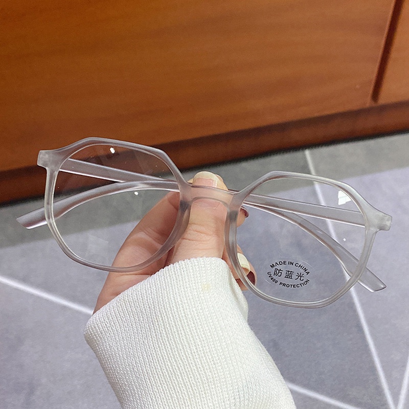 Mắt Kính Chống Tia Uv Tròng Trong Suốt Thời Trang Retro Cho Nam Nữ