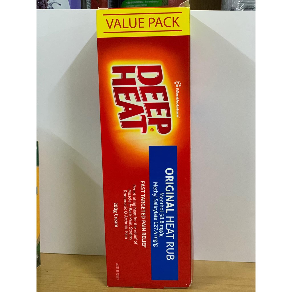 Dầu Xoa Bóp Mentholatum DEEP HEAT ORIGINAL HEAT RUB 200g