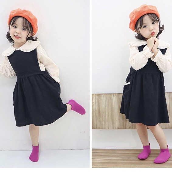 Set 5 đôi hoa nhí cổ bèo nhún Tất Cho Bé - Tất Trẻ Em Chất Cotton Hàng Xuất Khẩu