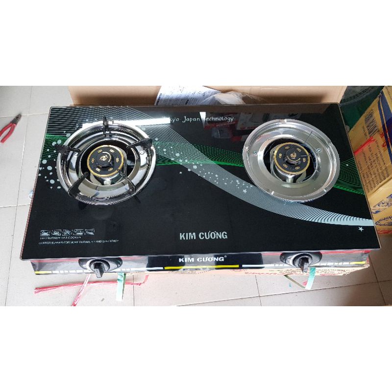 Bếp gas đôi kim cương