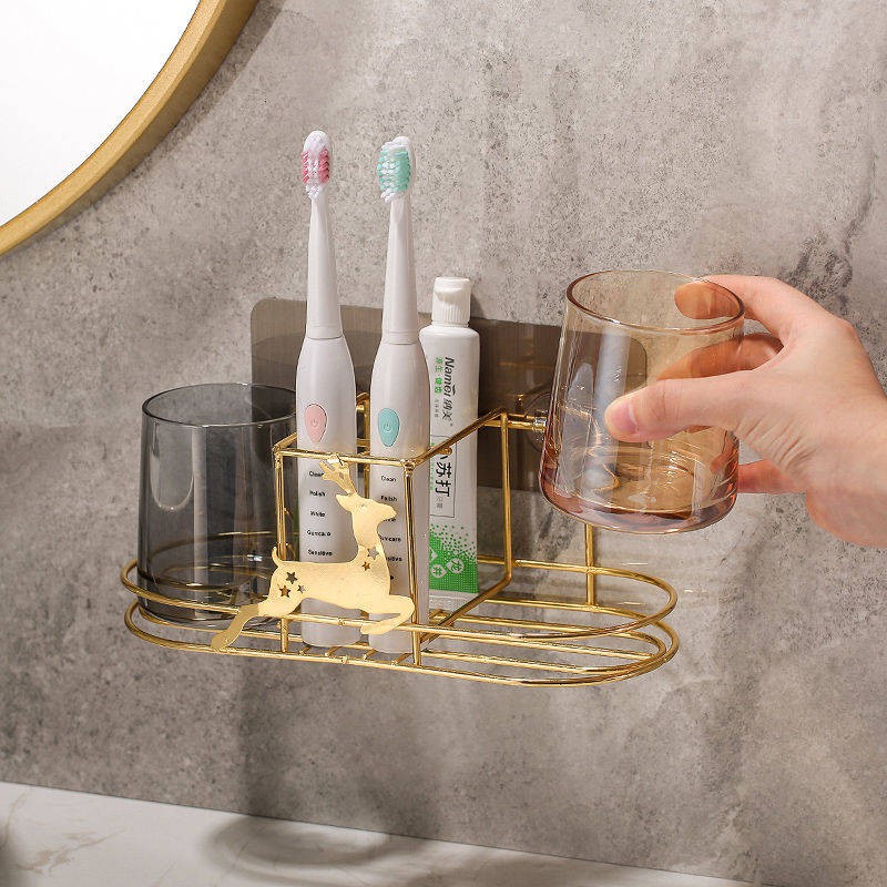 kệ lò vi sóngđời Giá đựng bàn chải đánh răng giá đỡ kem đánh răng đục lỗ miễn phí