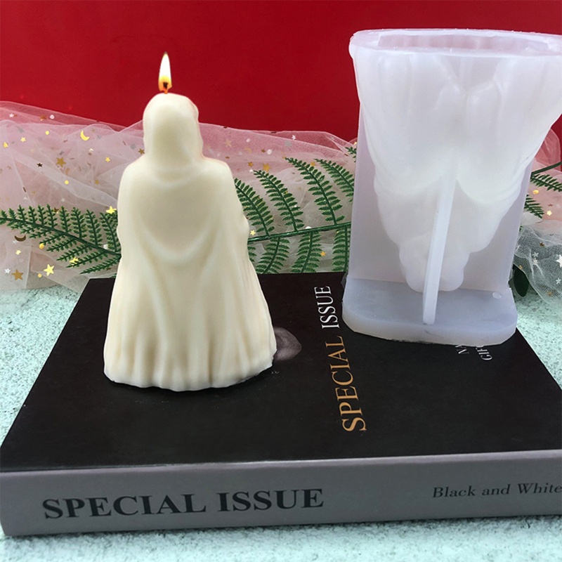 Khuôn Làm Nến Xà Phòng Handmade Bằng Silicone Hình Ma Bí Ẩn