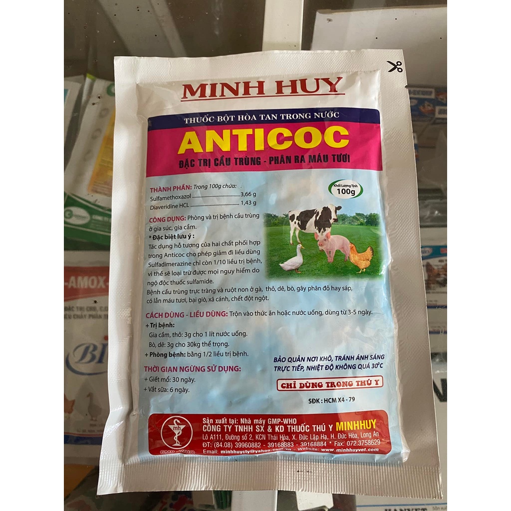 Anticoc 100g của minh huy cầu trùng chỉ dùng trong thu ý