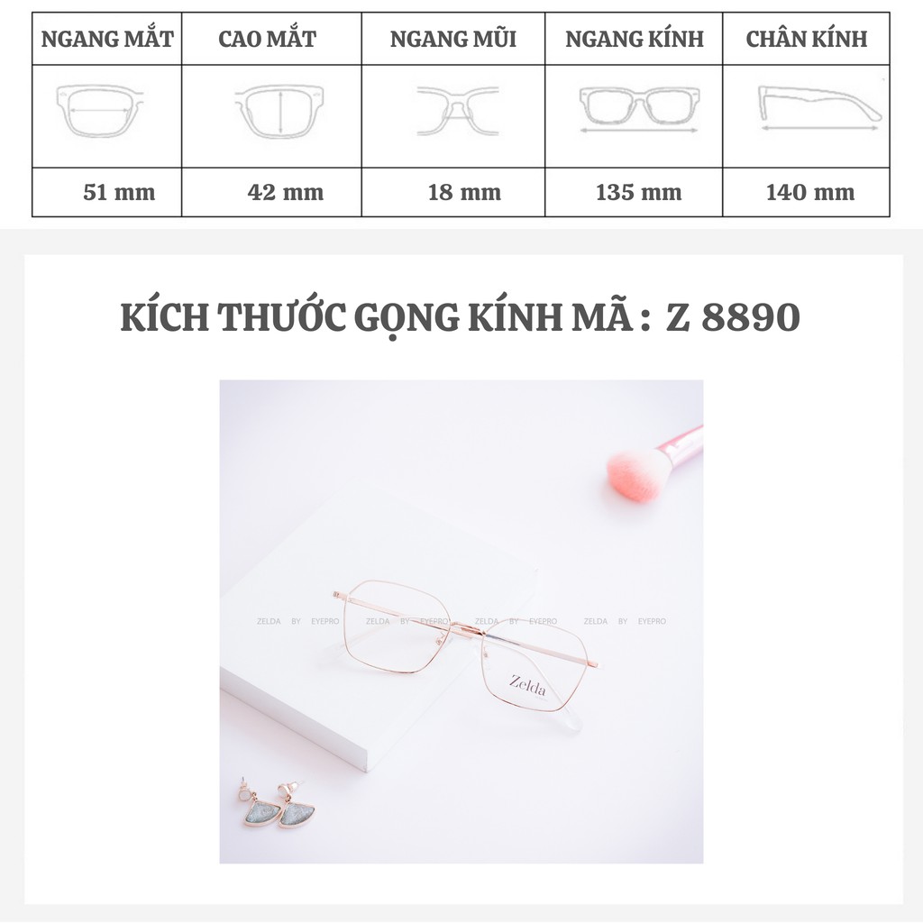 [LẮP SẴN CẬN]Gọng cận nữ, gọng kính kim loại, mắt kính chống ánh sáng xanh, đổi màu  Z29162 | BigBuy360 - bigbuy360.vn