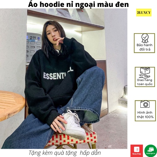 Áo khoác nỉ  Áo khoác hoodie nam nữ đẹp form rộng Unisex chất nỉ ngoại 2 lớp dày dặn - LUXCY
