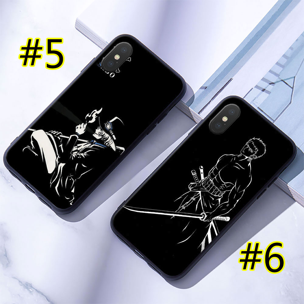 Ốp điện thoại mềm họa tiết One Piece màu đen dành Compatible for iPhone 6 6s 7 8 Plus