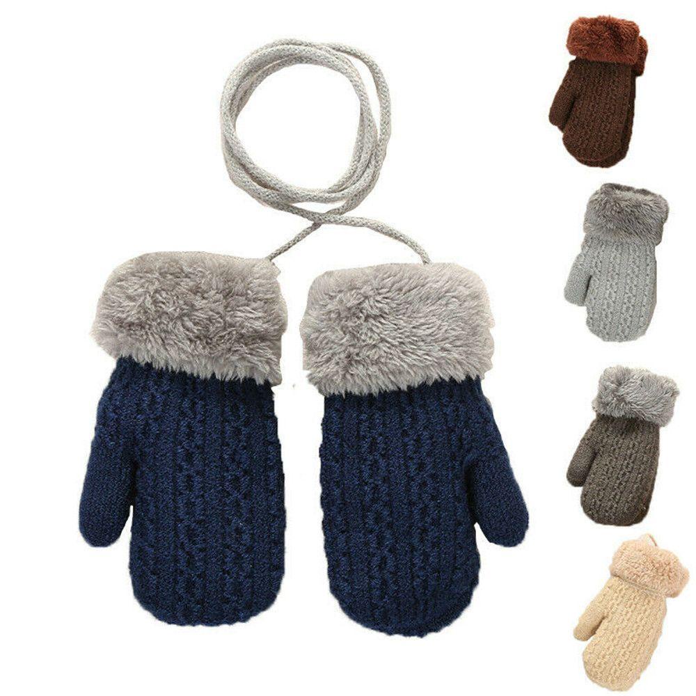 Găng Tay Lông Giả Dày Dặn Ấm Áp Cho Bé 1-4 Tuổi