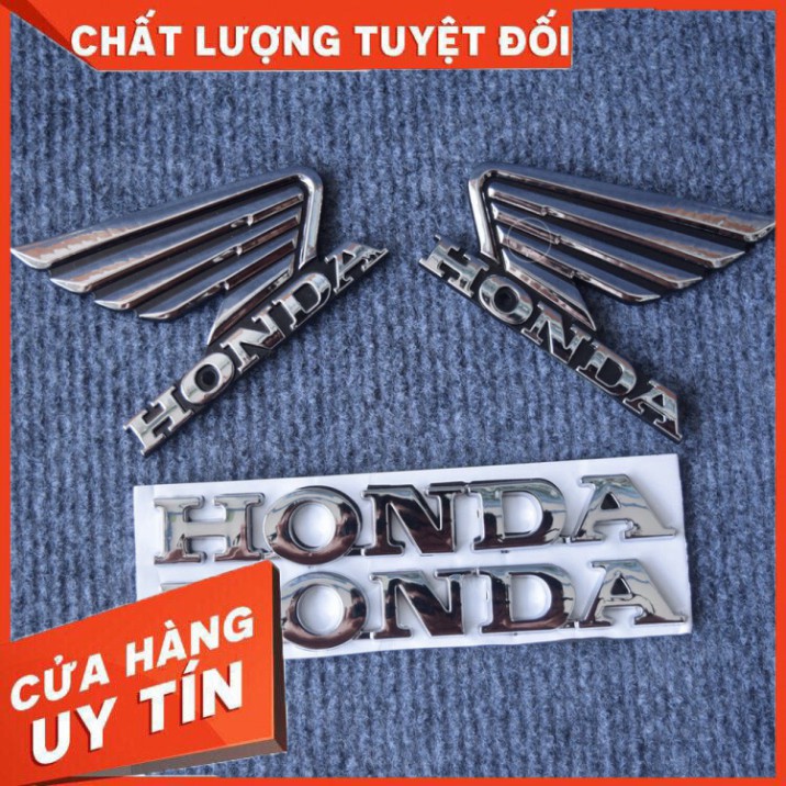 Logo Honda Cánh Én/ Cánh Chim và Logo Honda Cứng Gắn Xe Máy , Oto