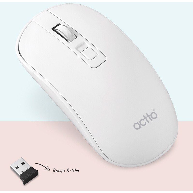 Chuột quang không dây thiết kế sang trọng, khoảng cách kết nối 10m - Classy Wireless Mouse Actto-MSC-186