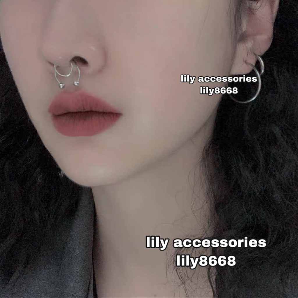 Nose Earring khuyên mũi kẹp mũi titan chữ U không gỉ không đen không dị ứng cho nam nữ unisex