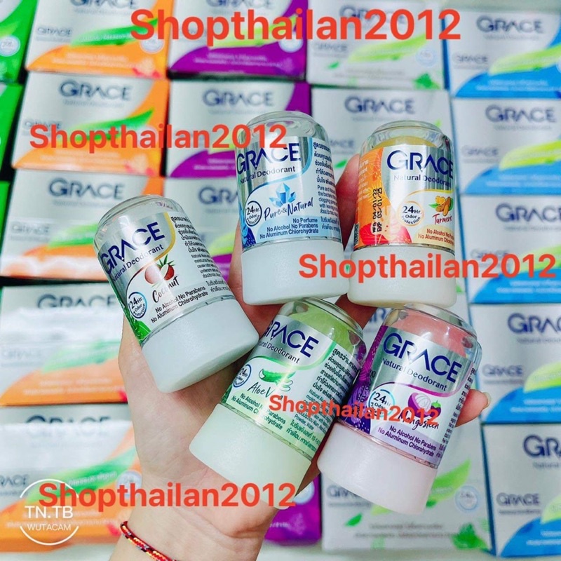 01 Lăn Đá Khoáng Khử Mùi GRACE 70gr Thái Lan Chính Hãng