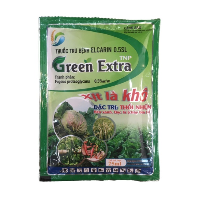 Chế phẩm sinh học trừ bệnh thối nhũn Green Extra - Xịt là khô giúp kháng và trừ bệnh Thán thư - Héo xanh - Cháy lá
