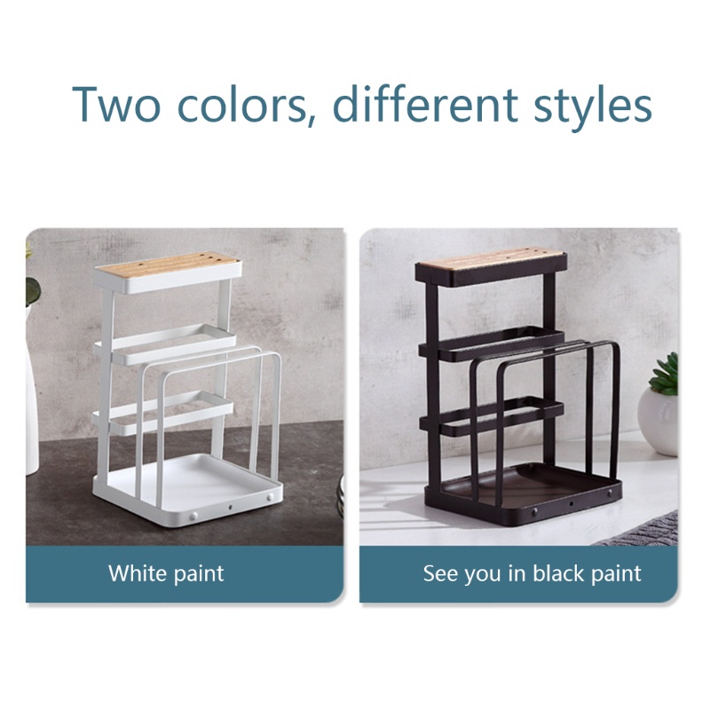 Kệ Đựng Dao / Nắp Nồi Chia Ngăn Tiện Dụng Cho Nhà Bếp