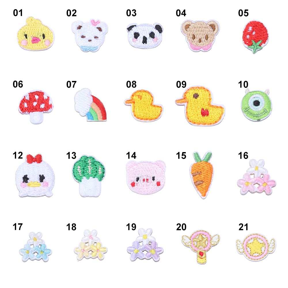Miếng vá dán trang trí quần áo họa tiết hoạt hình xinh xắn có 21 kiểu