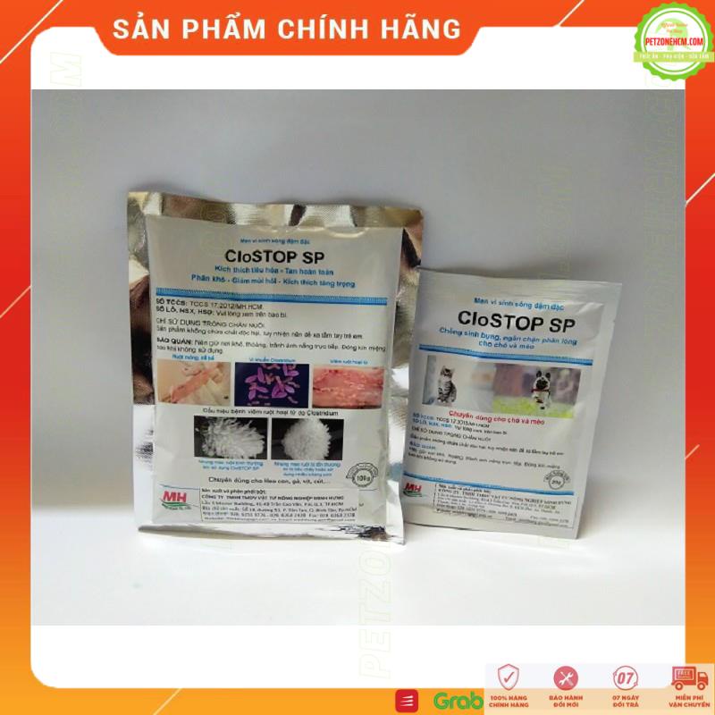 Clostop SP 100g men vi sinh 🌺 FREESHIP 2OK 🌺 Phân khô - Giảm mùi hôi - Kích thích tăng trọng - Kích thích tiêu hoá