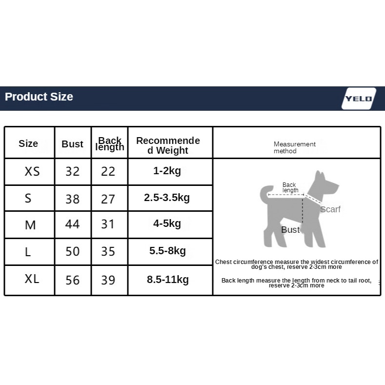 Áo thun cho thú cưng - Size XS-XL