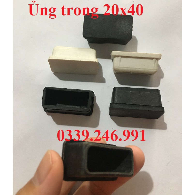 Bộ 20 chiếc KT: 20x40_bịt trong chụp cao su bịt chân bàn ghế, bịt hộp chống xước, chụp nhựa chụp chân ghế