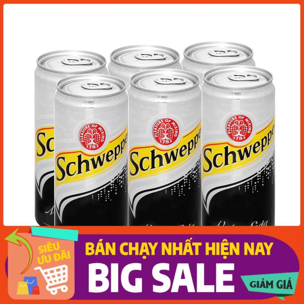 6 lon soda Schweppes 330ml