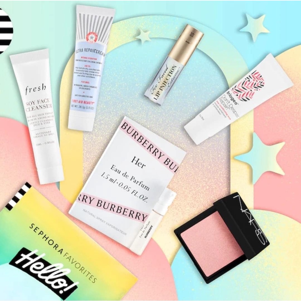 Set dưỡng da mini Hello Sephora Beauty haul of fame