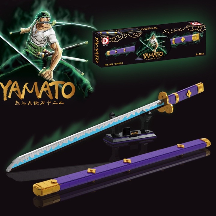 Đồ Chơi Lắp Ráp  Mô Hình Thanh Đại Bảo Kiếm Dạ Quang Phát Sáng Enma của Zoro Trong One Piece.