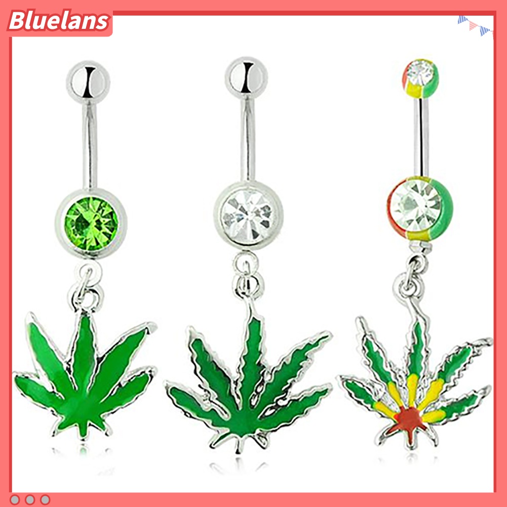 Khuyên RốN HìNh ChiếC Lá BằNg ThéP Y Tế 48h