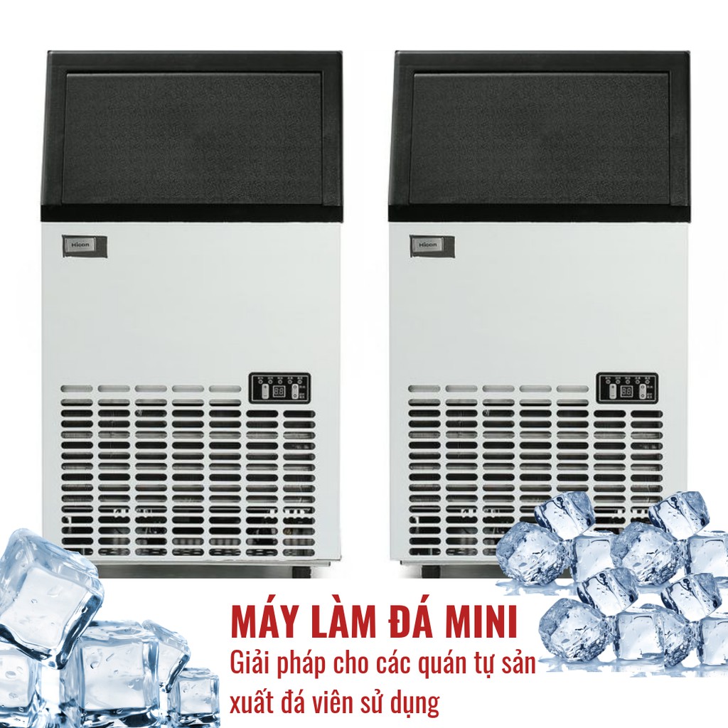 Máy Làm Đá Mini Hicon Công Suất 55Kg/24h Khay 36 Viên Bảo Hành 12 Tháng