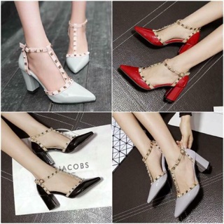 Giày cao gót đinh tán, hình thật, sale lẻ size